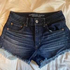 American Eagle Hi-Rise Dark Blue Shorts
